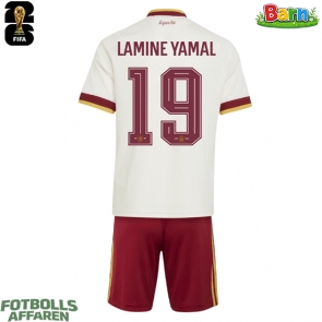 Spanien Lamine Yamal #19 Bortaställ Barn VM 2026 Kortärmad (+ Korta byxor)
